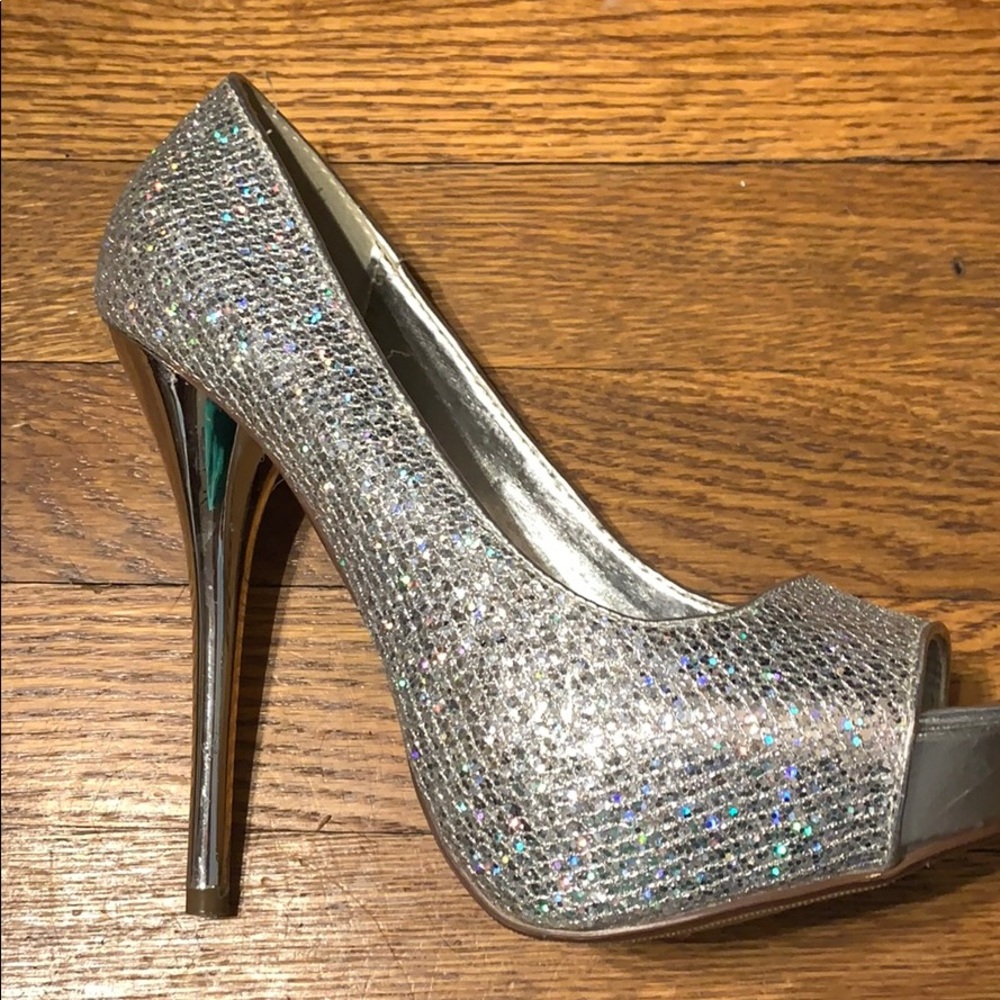 Hologram glitter heels